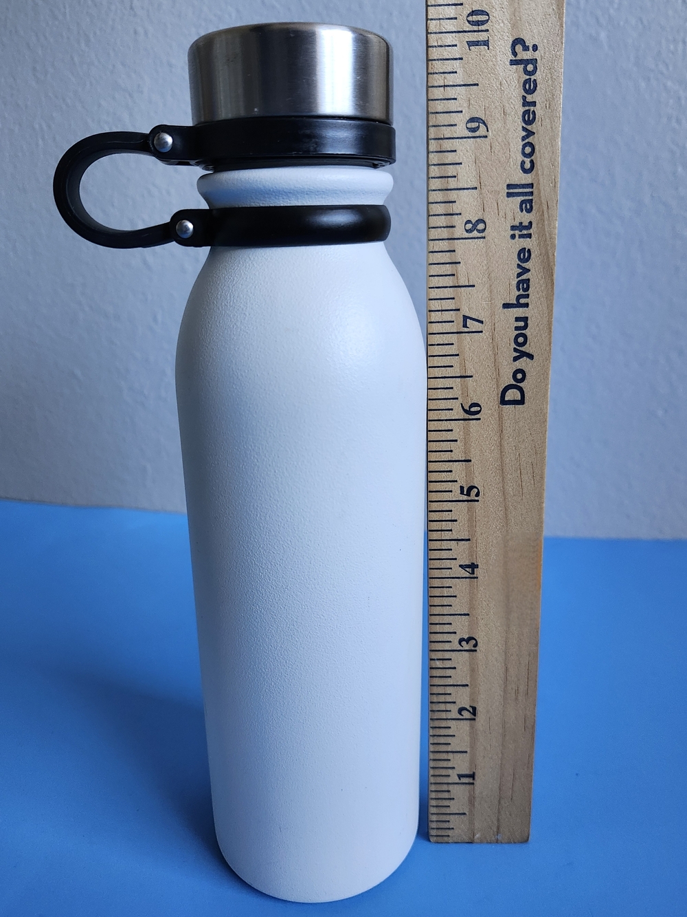 White Stainless Steel Water Bottle Vacuum Insulated 24oz Double Wall Flask Lid